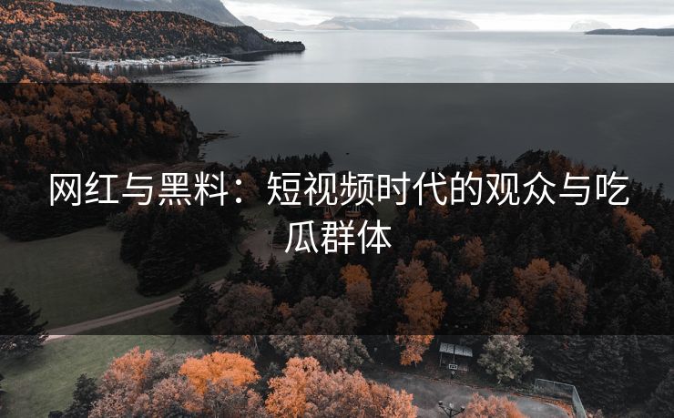 网红与黑料：短视频时代的观众与吃瓜群体