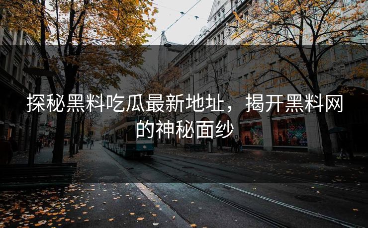 探秘黑料吃瓜最新地址，揭开黑料网的神秘面纱