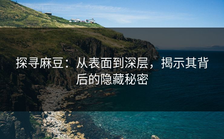 探寻麻豆：从表面到深层，揭示其背后的隐藏秘密