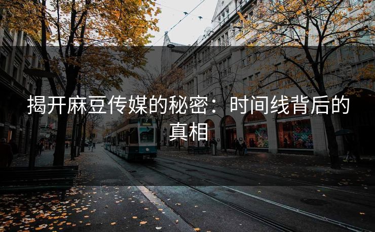 揭开麻豆传媒的秘密：时间线背后的真相